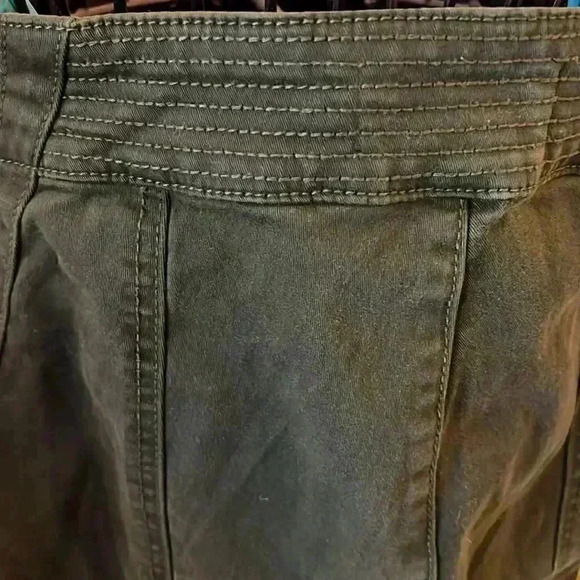 Anthropologie Cadet Slim Utility Pants Moss Green Skinny Cargo Waist-Sz 26 - Picture 4 of 4